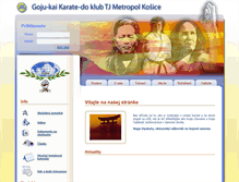 Tablet Screenshot of karate-kosice.sk